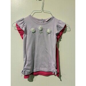 NWT Little Lass/Cat & Jack Pink & Purple Tees - 4T